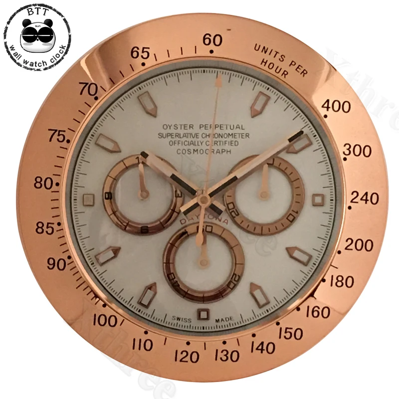 

Luxury Design Metal Watch Shape Wall Clock on The Wall for Living Room with Silent Mechanism
