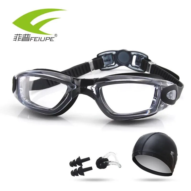 

Diopter Sports Myopia Swimming Goggles Anti-fog Swimming Glasses Set Clear Lens Optical Men Women Prescription Eyewear