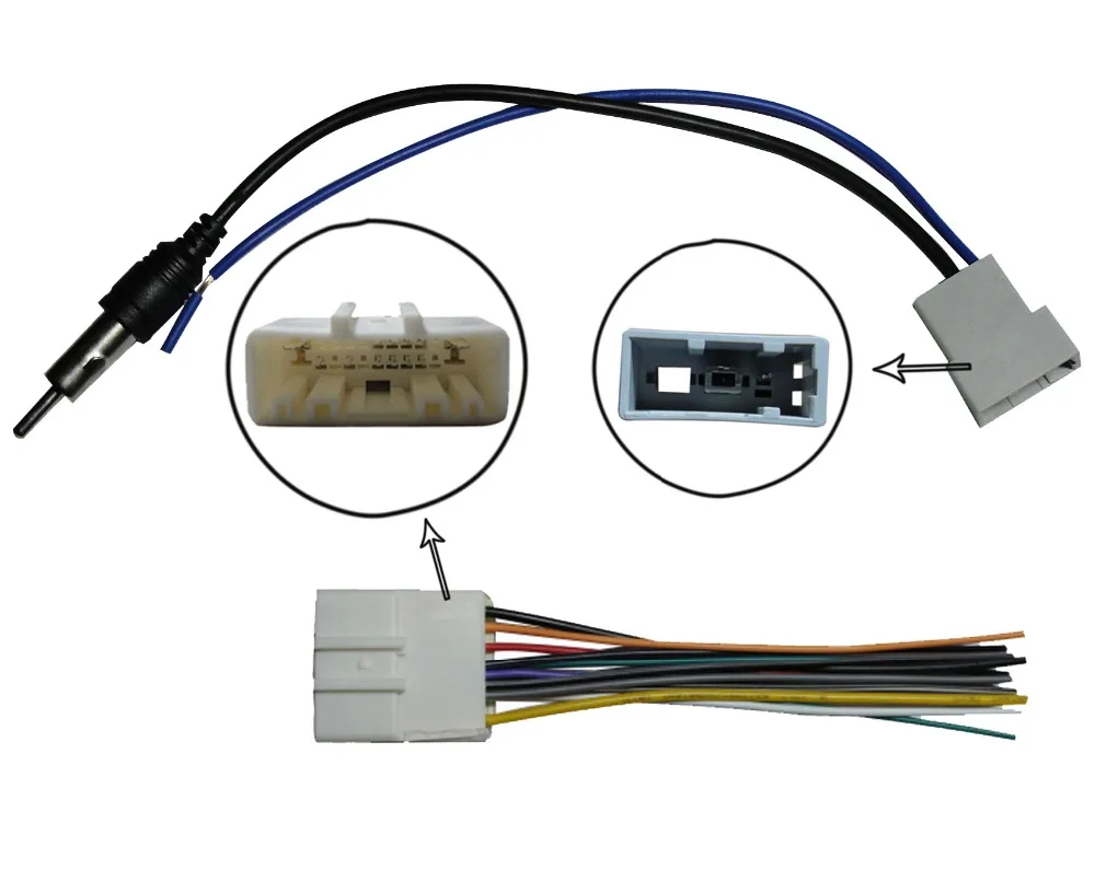 Car Radio Aerial Adapter Female and Radio Harness for Nissanin Car