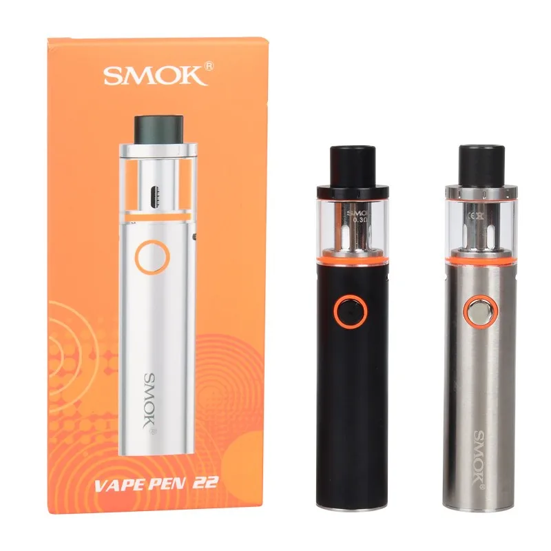 100% Original Smok Vape Pen 22 Kit Built-in 1650mah Battery with Vape Pen 22 Tank 0.4ohm Dual Core elektronik cigarette_1