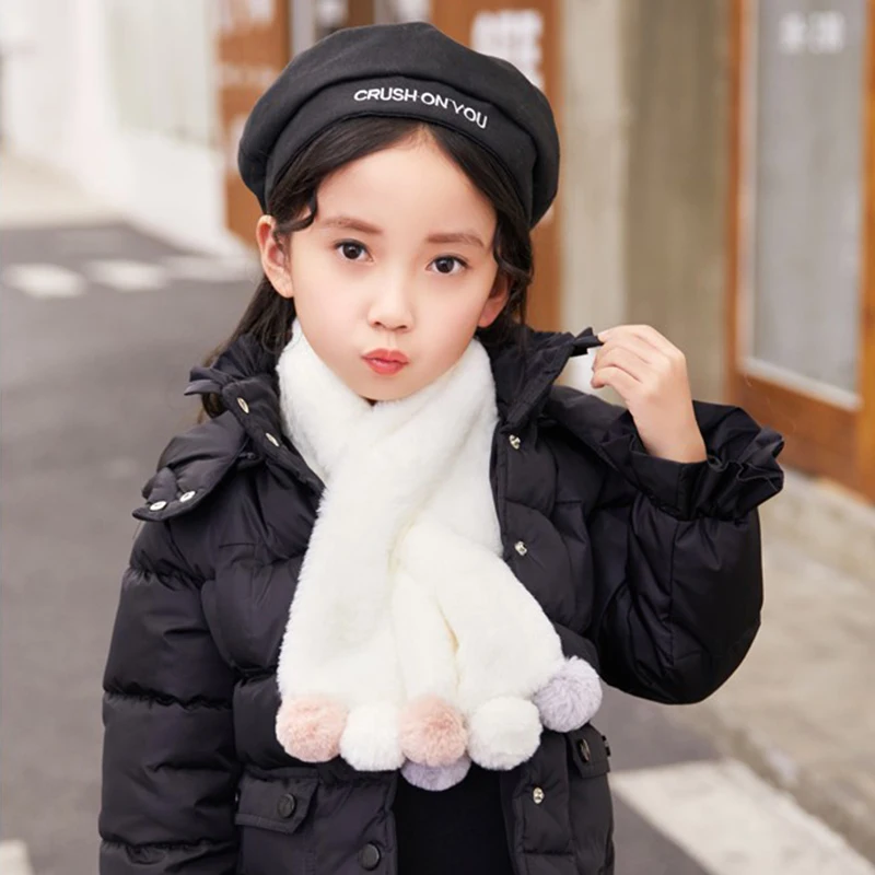 2017 Hot Sale Winter Children's Cotton Woll Triangle Scarf Boys and Girls Cute Small Scarves Child Baby Kids Soft Viscose |