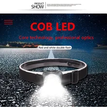 Светодиодный мини-головной светильник, наружный красный белый светильник, микро usb зарядный светильник, головной светильник, налобный фонарь для спорта на открытом воздухе, вспышка, долгий срок службы батареи