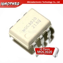 10 sztuk MOC3020 3020 DIP6 Triac i wyjście SCR łączniki optyczne 6Pin 400V Optocoupl Rand Phs Triac Drvr nowy oryginał