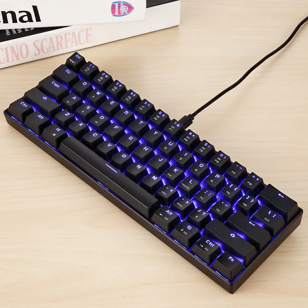 K61 61 Key RGB Bluetooth Wired Multi Device Mechanical Keyboard Brown