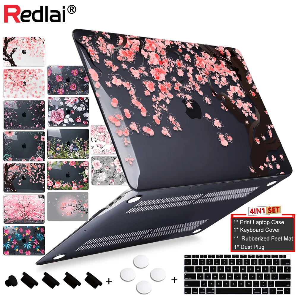 Цена Жесткий чехол с принтом вишни для Macbook Air 11 13 A1932 2018 Pro 13 15 Touch bar сумка для ноутбука Pro retina 12 13 15 Air 13 A1466