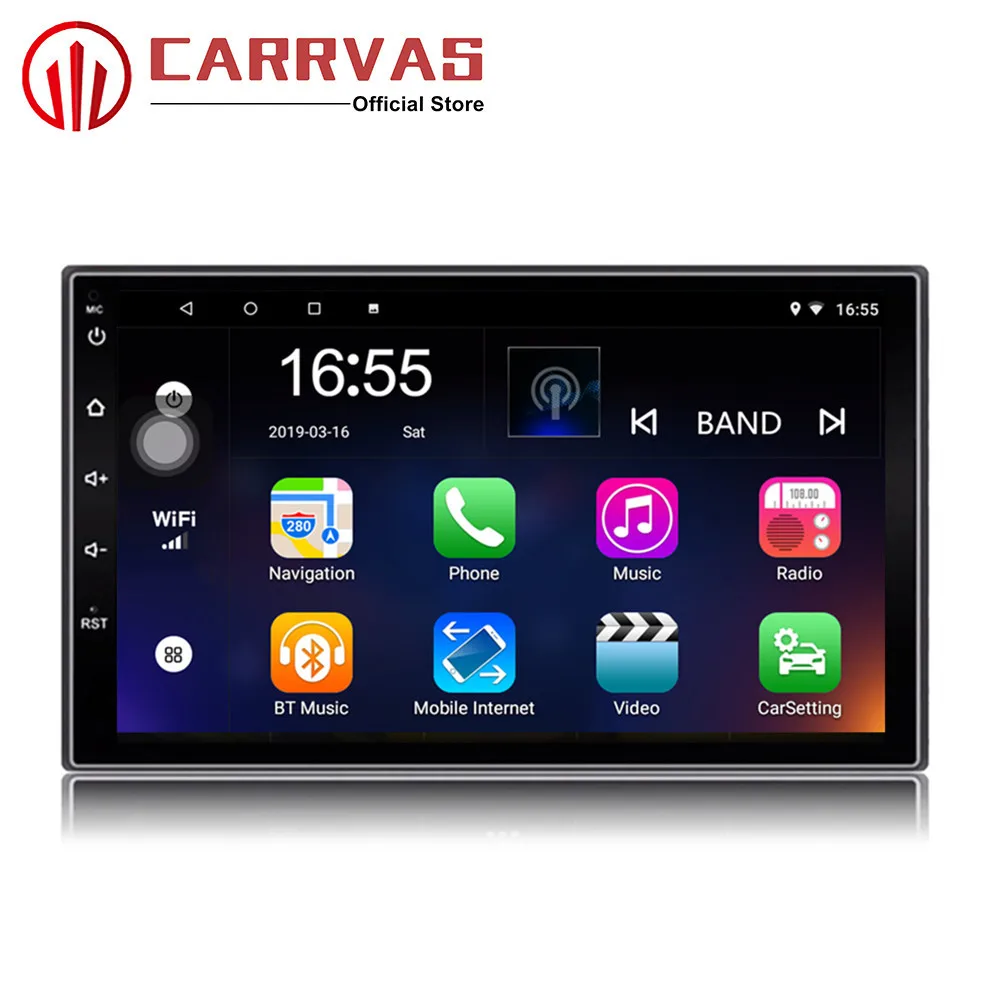 CARRVAS 2 Din Автомобильный мультимедийный плеер Android 8 1 Встроенный RDS 7 дюймов HD