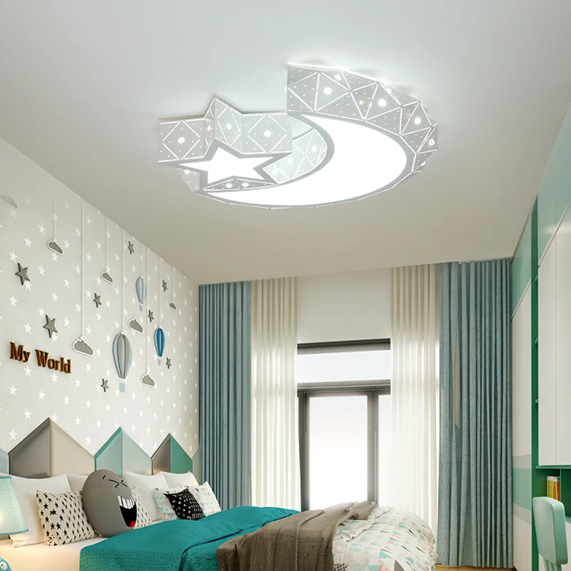 Satr/moon, современная светодиодная потолочная люстра, Светильники для спальни, детской комнаты, AC85-265V, светодиодная люстра, люстра, блеск, para sala, светильники