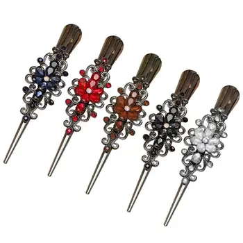 

5pcs Hairpin Rhinestone Retro Metal Attractive Bobby Pins Decoration Hair Clips Barrettes for Ladies Women Girls