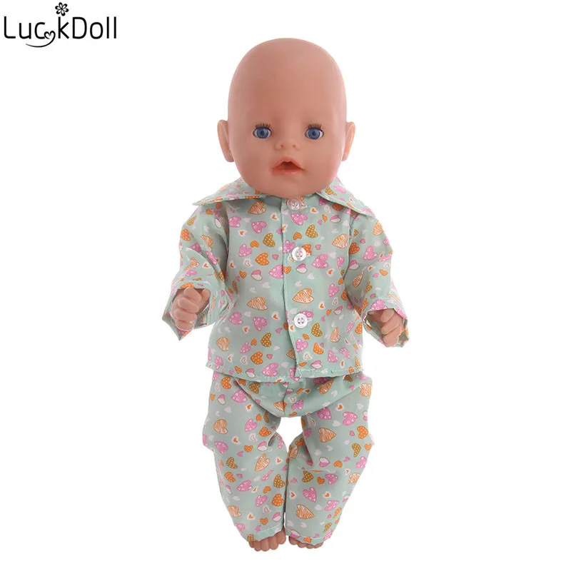 Luckdoll высокое качество пижамы костюм для дюймов 18 дюймов куклы или см 43 см куклы аксессуары для кукол