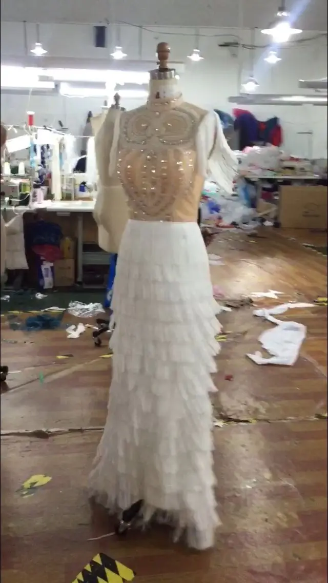 baile 2020 cristal beading formal longo noite