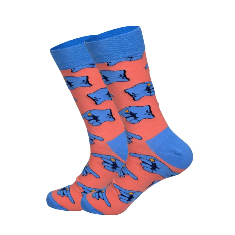 LIONZONE 2019 Новинка мужские Веселые носки галстук футбол попугай ракета Пальчиковый узор дизайн хлопковые носки