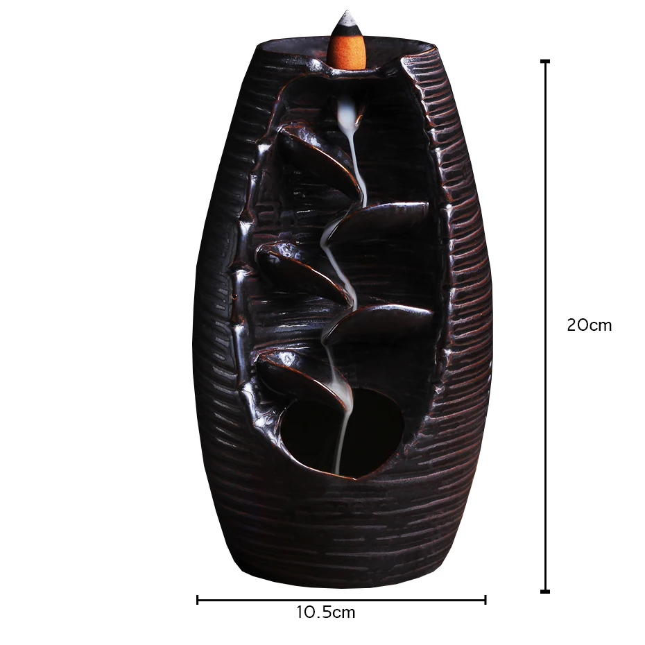 Новая горелка для благовоний с обратным потоком благовония Керамические ремесла благовония диффузор для дома офиса горная речка ручной ладан держатель