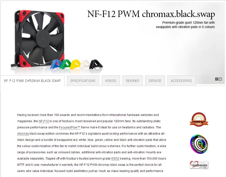 Noctua NF-F12 PWM chromax. black. Сменные компьютерные корпуса для ПК башни Процессор 12 мм вентилятор кулеры вентиляторы Охлаждающие вентиляторы