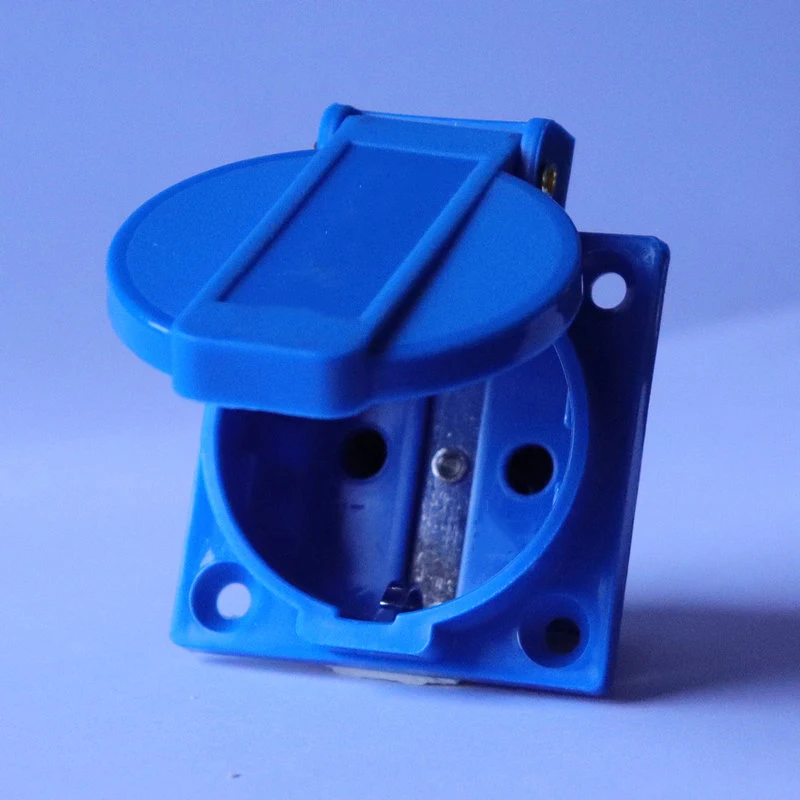 

2pcs Eu 16A 220V waterproof socket industrial moistureproof socket