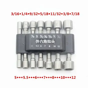 

Electric Screw Driver Accessories HEX SHANK Socket Screwdriver Head Hexagon Handle Screw Driver Bits Hexagonal Shank Group Head