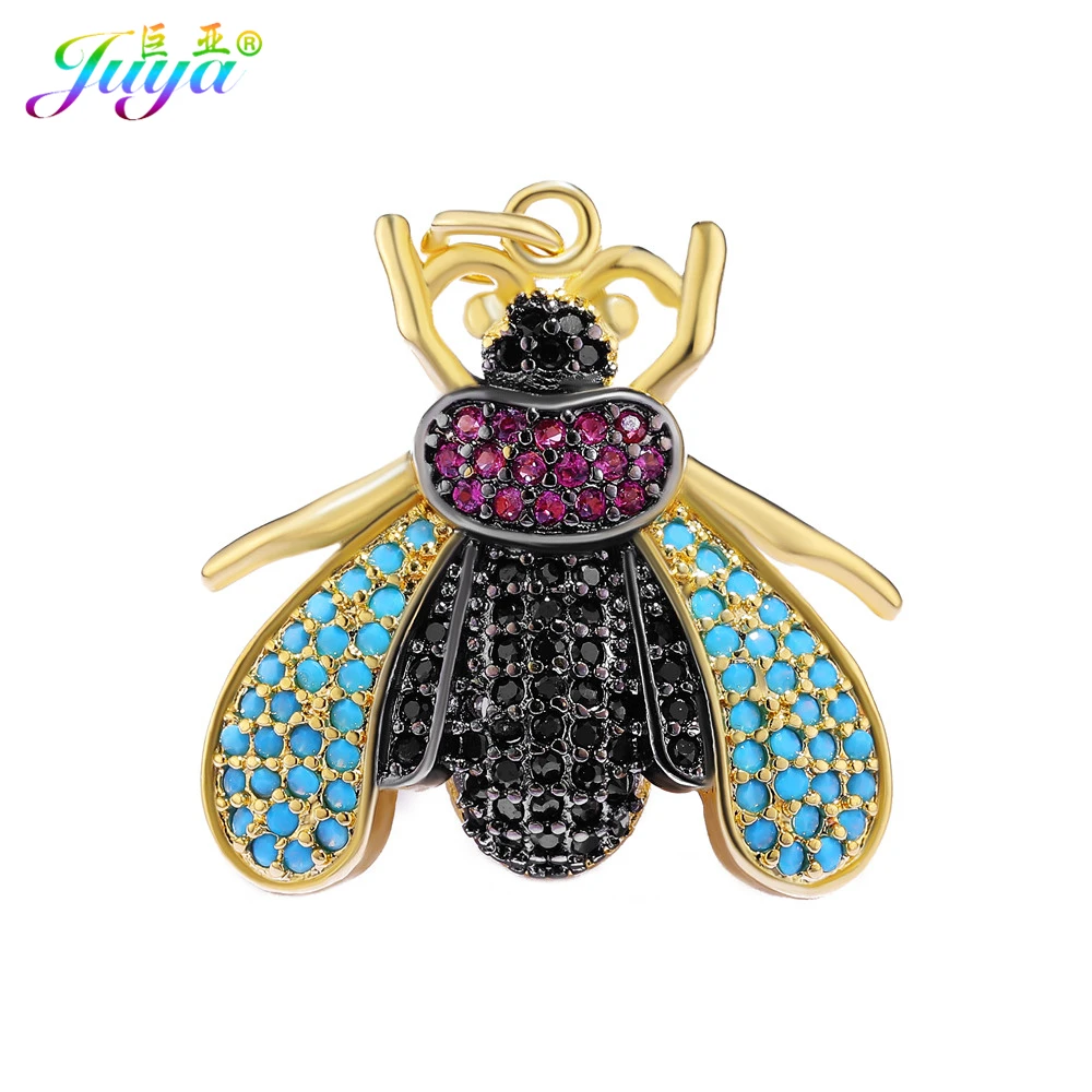 

Bohemia Colorful Stones Jewelry Pendant Gold Ladybug Bumblebee Butterfly Charms Accessories For Women Men Costume Jewelry Making