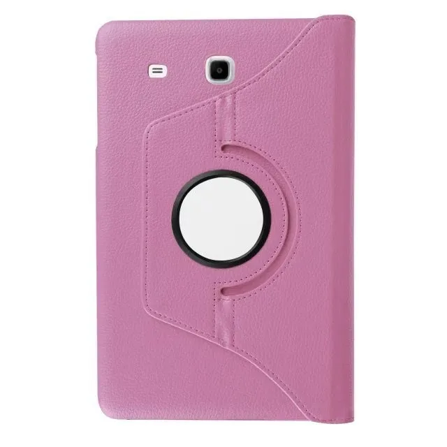 Tab E 9," SM-T560 чехол, вращающийся на 360 градусов, чехол-подставка из искусственной кожи для samsung Galaxy Tab E 9,6 дюймов T560 T561, чехол для планшета - Цвет: pink