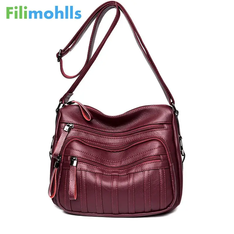 Brand Fashion Soft Leather Shoulder Bags Female Crossbody Bag Portable