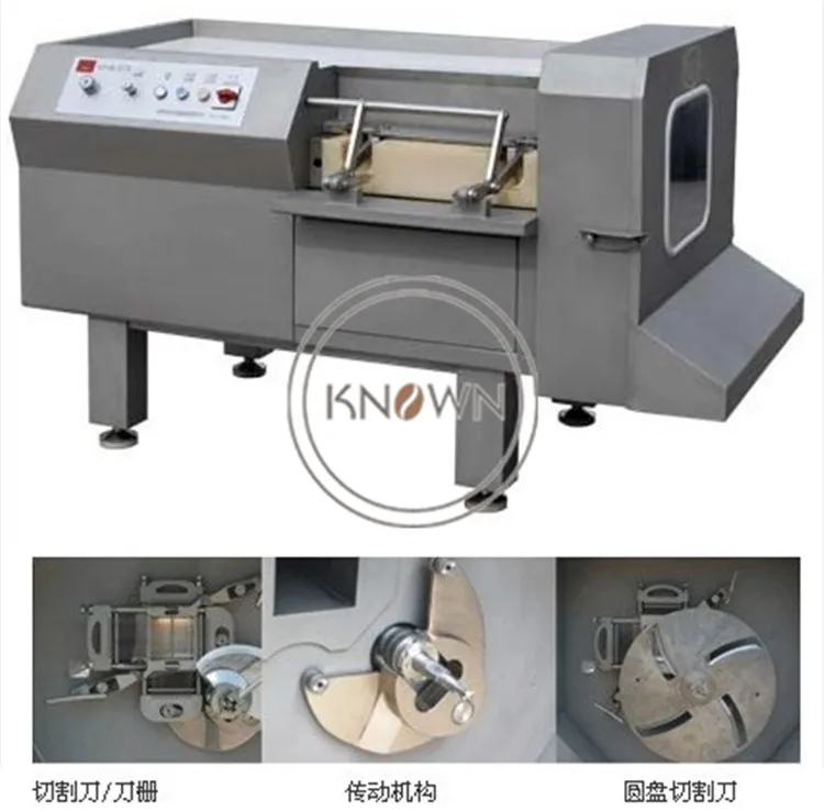 500 600kg/h professional manufacture meat cutting machine frozen meat cube cutting machineFood
