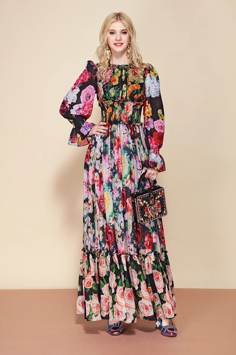 Runway Summer Long Sleeve Maxi Dress ...