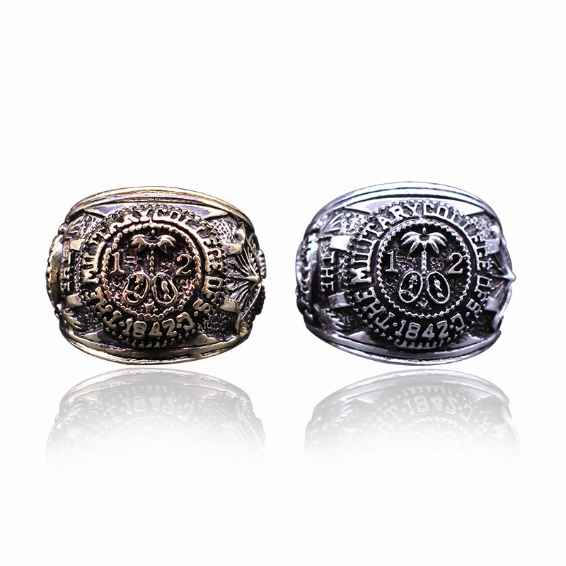 

New Steampunk Cool Men's Ring Hip Hop Vintage Engraved Card Personality Trend Men's Knight Ring Domineering Male Ring Jewelry