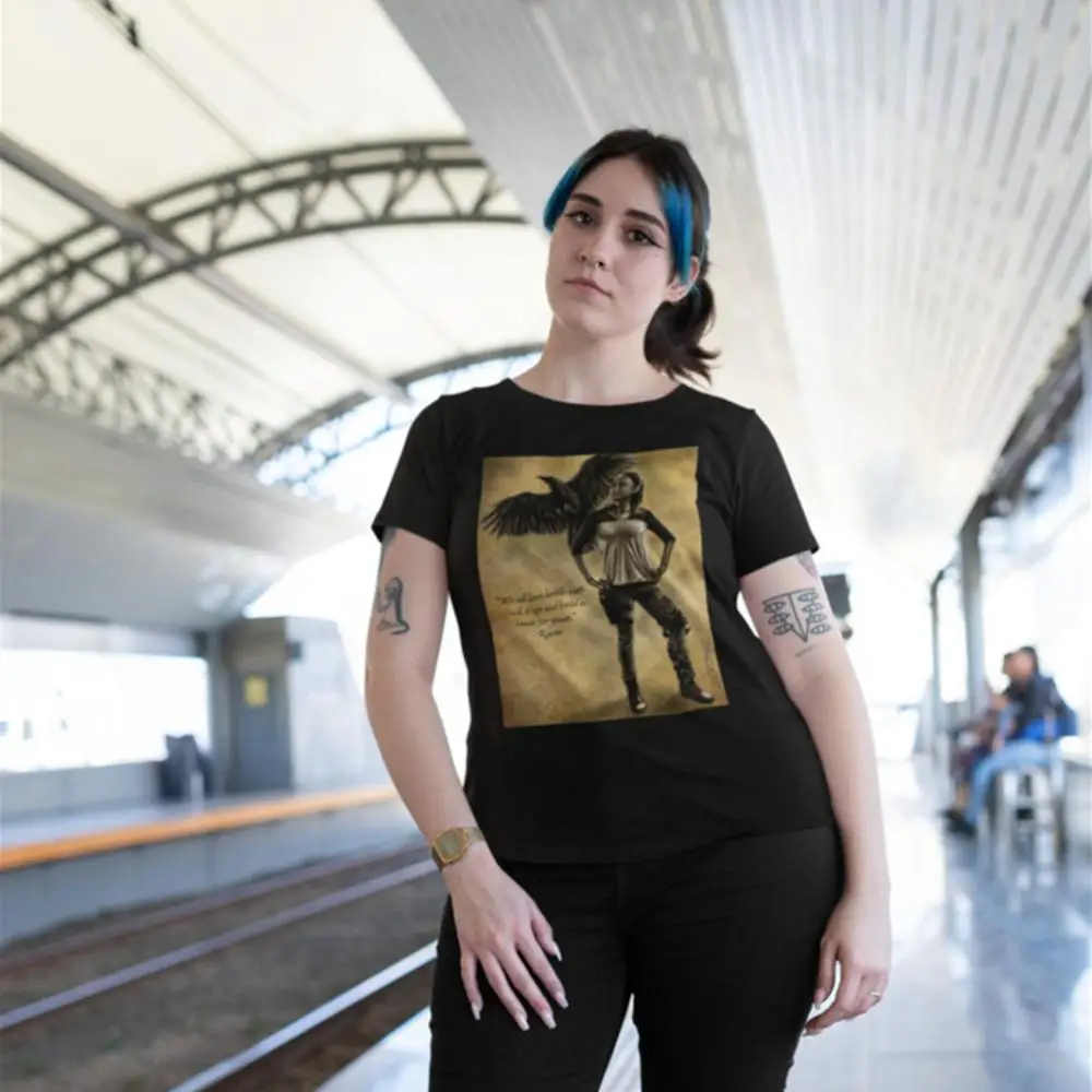

The 100 Tv Show T-Shirt Raven Stay Strong 2 T Shirt Orange Short-Sleeve Women tshirt O Neck Cotton Kawaii Ladies Tee Shirt