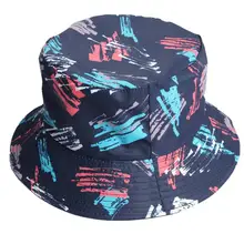 Принт с цветком на обе стороны Панама для рыбака шляпа Открытый Дорожная шляпа шляпы от солнца для мужчин и женщин 281