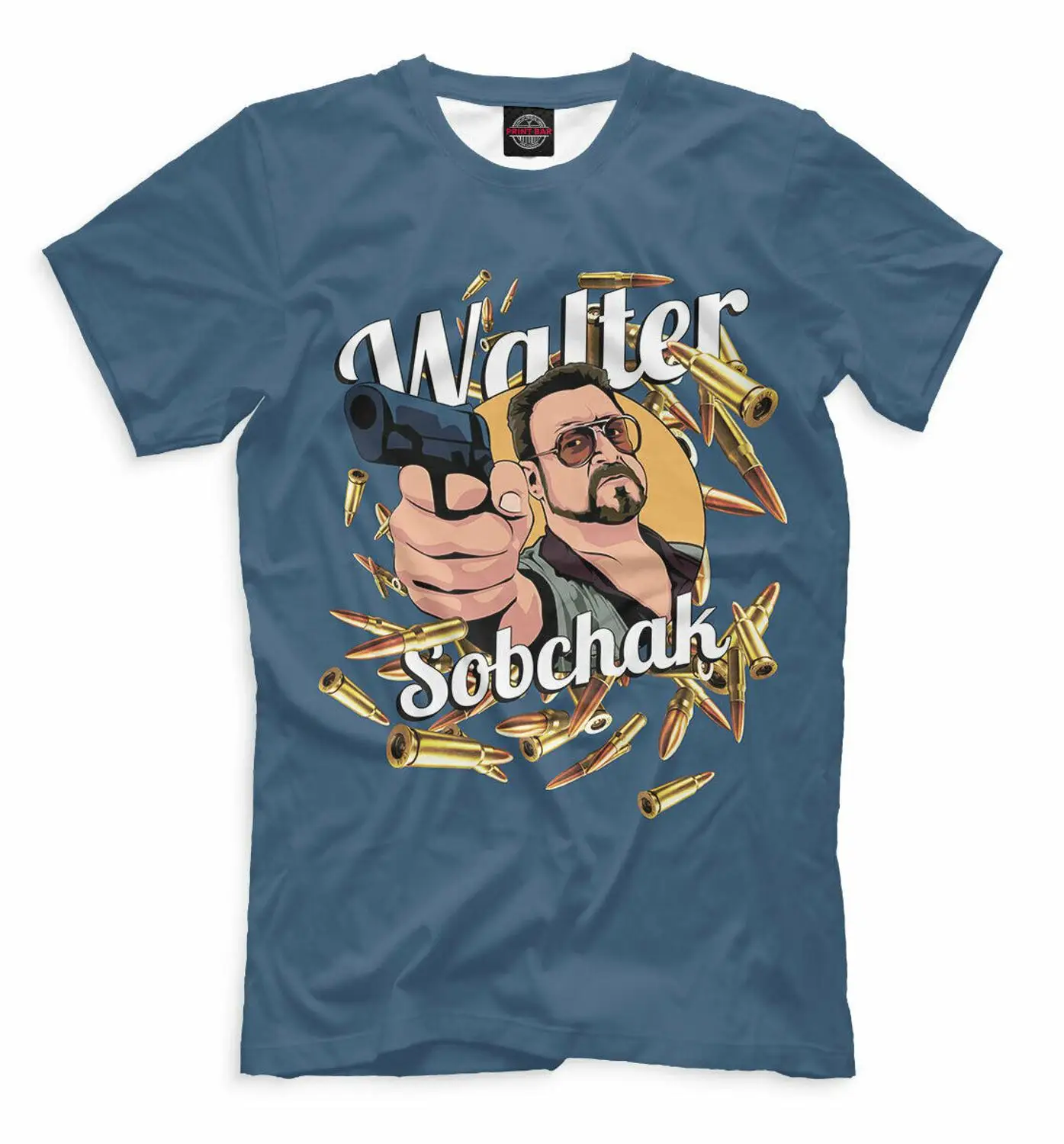 Хлопковая футболка с короткими рукавами и принтом Friend of The Dude Big Lebowski Walter Sobchak John