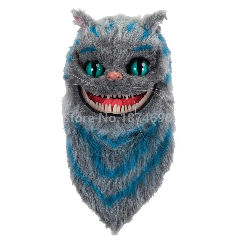 

Rare Cheshire Cat Mouth Mover Mask Plush Stuffed Toy Fit Children Adults