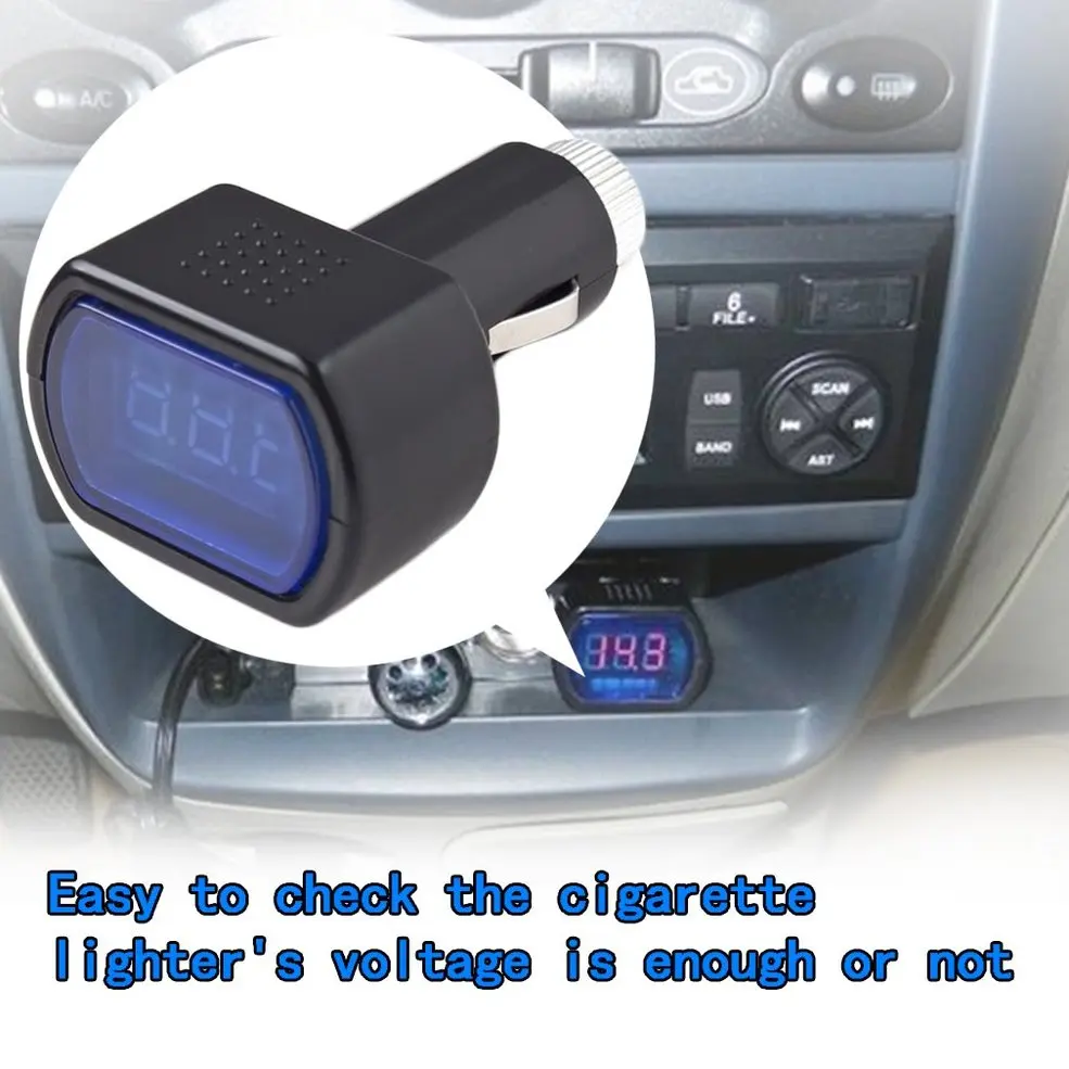 

Universal LED Digital Display Cigarette Lighter Electric Voltage Meter For Auto Car Vehicle Battery Monitor Voltmeter Black