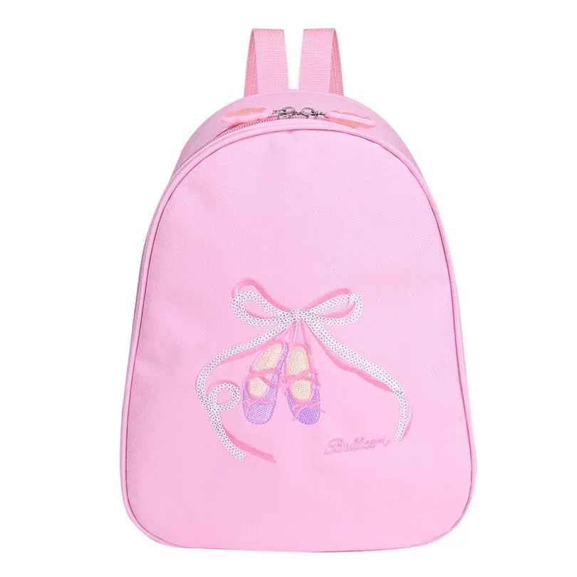 IEFiEL/детский балетный танец для маленьких девочек, рюкзак с носком, вышитая сумка для балетное представление сумки для танцев - Цвет: Pink