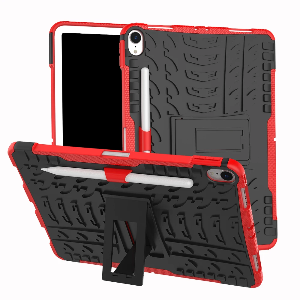 

For iPad Pro 11 2018 Case TPU+PC Silicone Kickstand Cover Heavy Duty Armor Stand Case for iPad Pro 11 Table Protective Funda