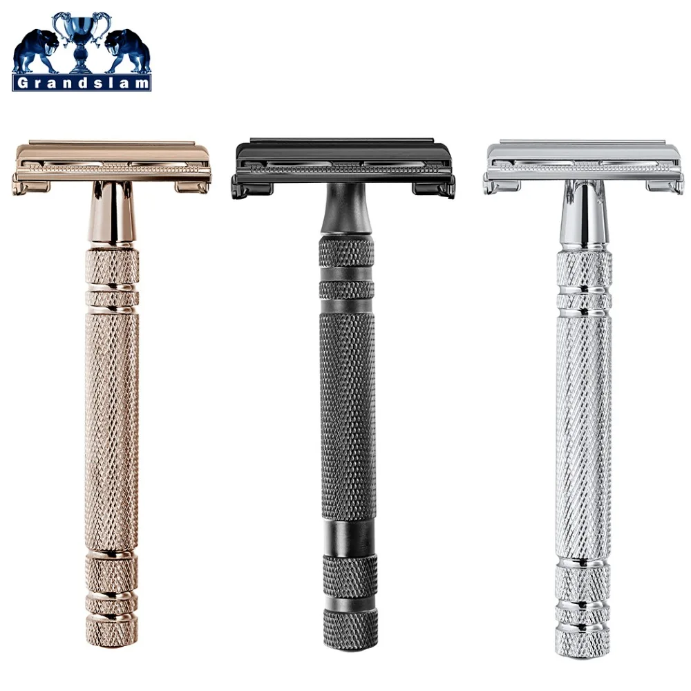 

Grandslam Safety Razor Butterfly Open Shaving Razor Double Edge For Mans Shave Gift Long Handle Shaver+10pcs Blades