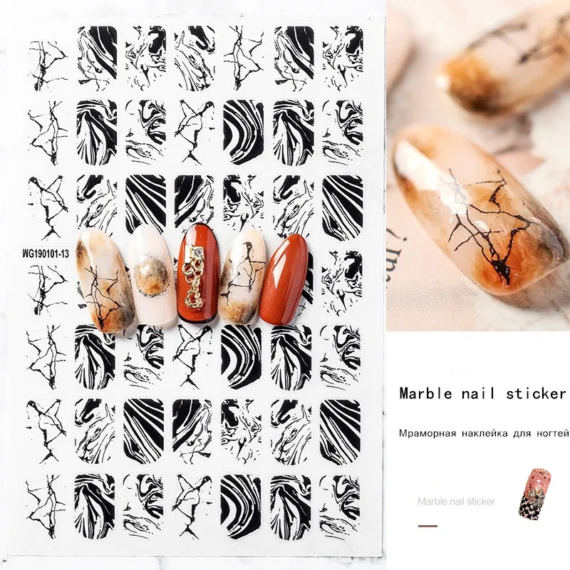 

Marble nail sticker, net red creative new waterproof 3D comes with adhesive personalized personalized dotted nails stain sticker
