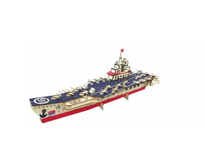 Военный корабль модель детей игрушки 3D головоломки деревянные игрушки деревянные головоломки Развивающие игрушки трехмерные деревянные