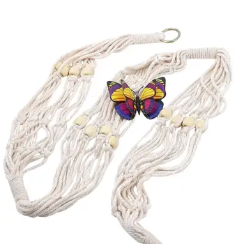 

SHGO-Macrame Plant Hanger For Hanging Planter Baskets Indoor Outdoor - 3 Tier Large Plant Hangers