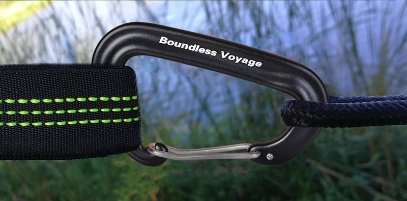Boundless Voyage Outdoor 2 Pack Hammock Straps with 2 Caranbiners Camping Garden Multi-Function Tree Hanging Straps Children Swing Rope Hold 200KG 10 Rings BV1027 