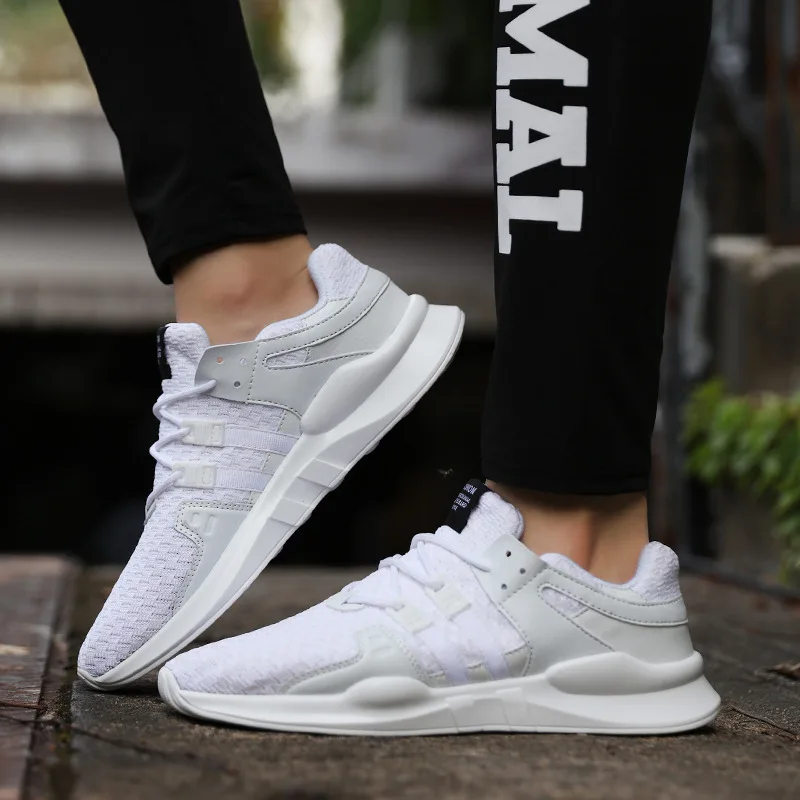 

Brand Mens Casual Shoes Flyknit Men Sneakers Spring/Autumn Fashion Mesh Breathable Lace-up Light Outdoor Shoes Plus Size 39-46