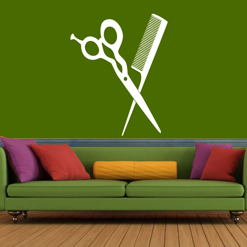 

Hairdressing Scissors Salon Sticker Hairdresser Sticker Hairdresser Poster Vinyl Wall Sticker 25 Color Select Hairdresser Sticke