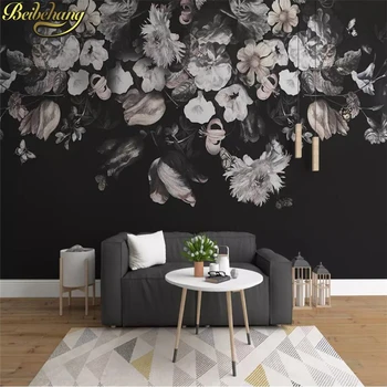 

beibehang Custom Wall Mural Wallpaper Painting European Painted Floral Flower Living Room Sofa Bedroom 3D wall papers home decor