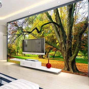 

Custom 3D Photo Wallpaper Murals Big Tree Forest Beautiful Scenery Wall Painting Living Room Sofa Bedroom TV Background Mural 3D