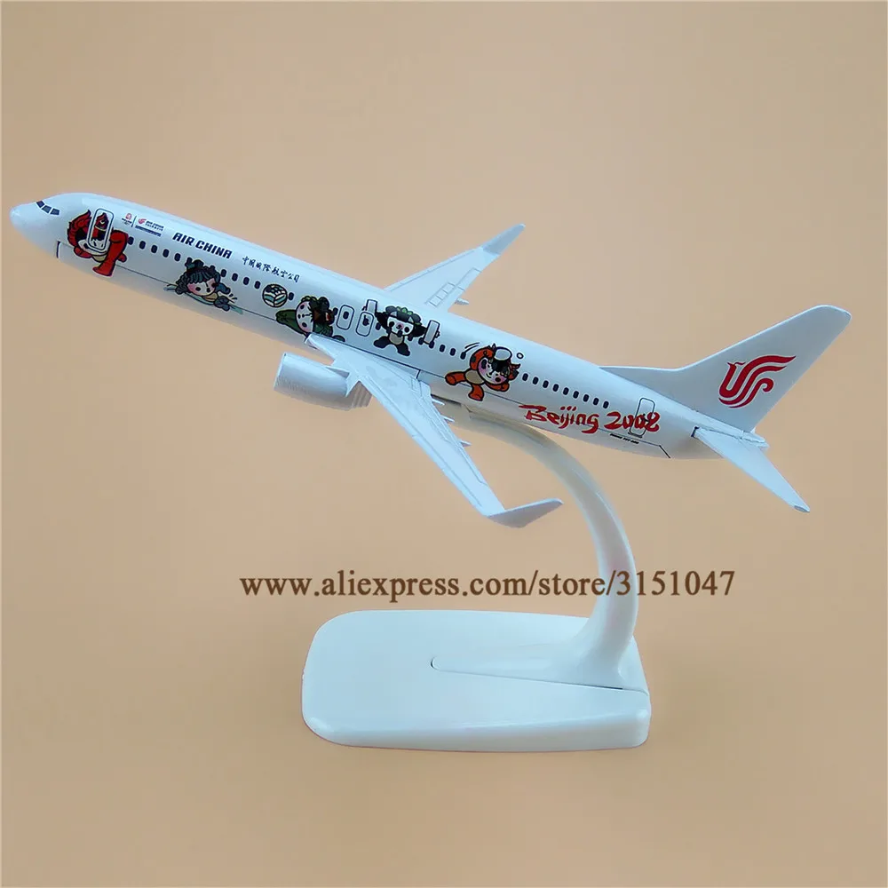 Модель самолета China B737 из металлического сплава модель Пекин 2008 авиакомпании Lucky