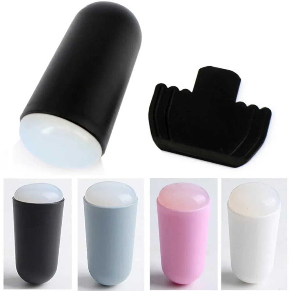 

Stamp Scraper Set Nail Art Soft Silicone Stamper + Scraper Kits Diy Nail Print Tools Of Polish Stencils For Nails