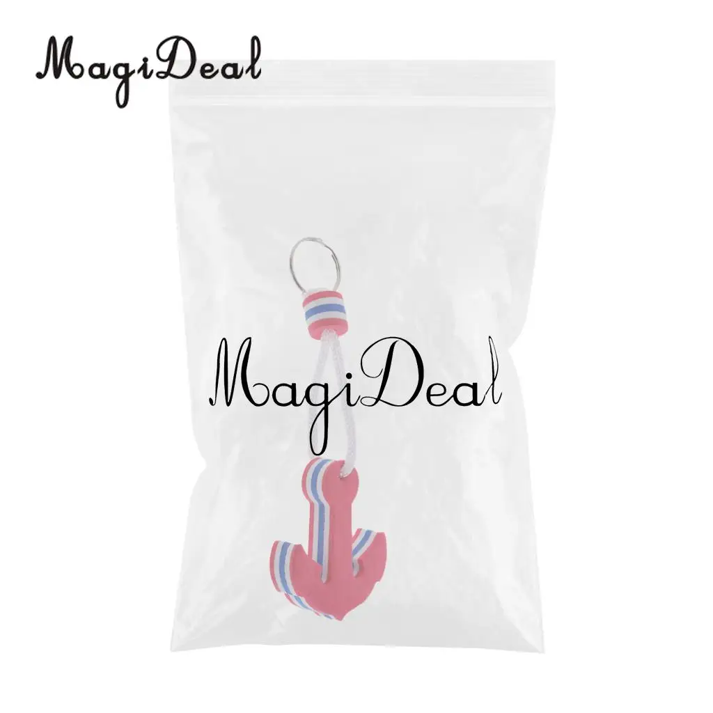 MagiDeal Newest 1Pc EVA Anchor Shaped Boating Keyring Floating Key Ring for Swimming Surfing Marine Sailing Float Water Sport 