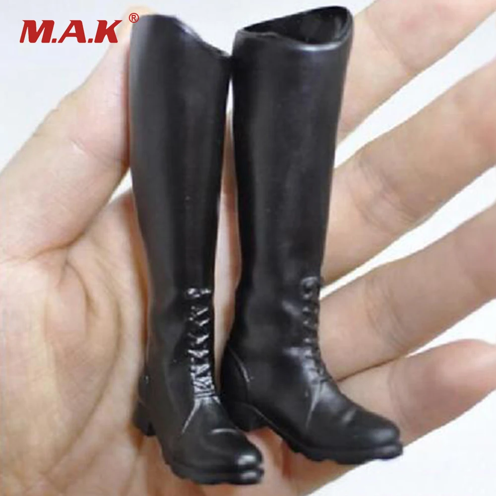 

1/6 Scale Female Black Zipper Boots Shoes Models For 12" Female Action Figures Bodies Accessory