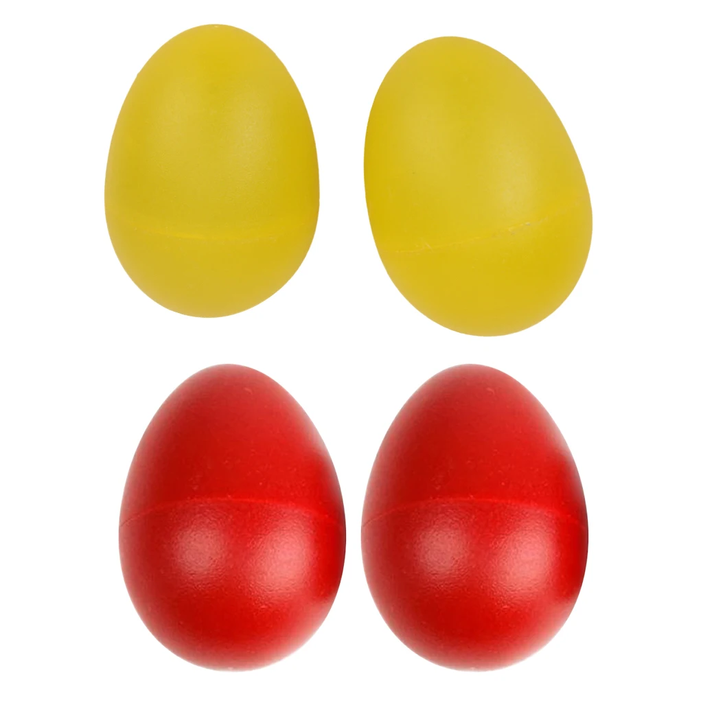 2 Pair Musical Maraca Hand Shaker Plastic Sand Egg Percussion Kids Children Toy