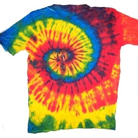 ADULT MEDIUM SLIM FIT RAINBOW COLORED TIE DYE TEE SHIRT #2 mens womens SWIRL NEW