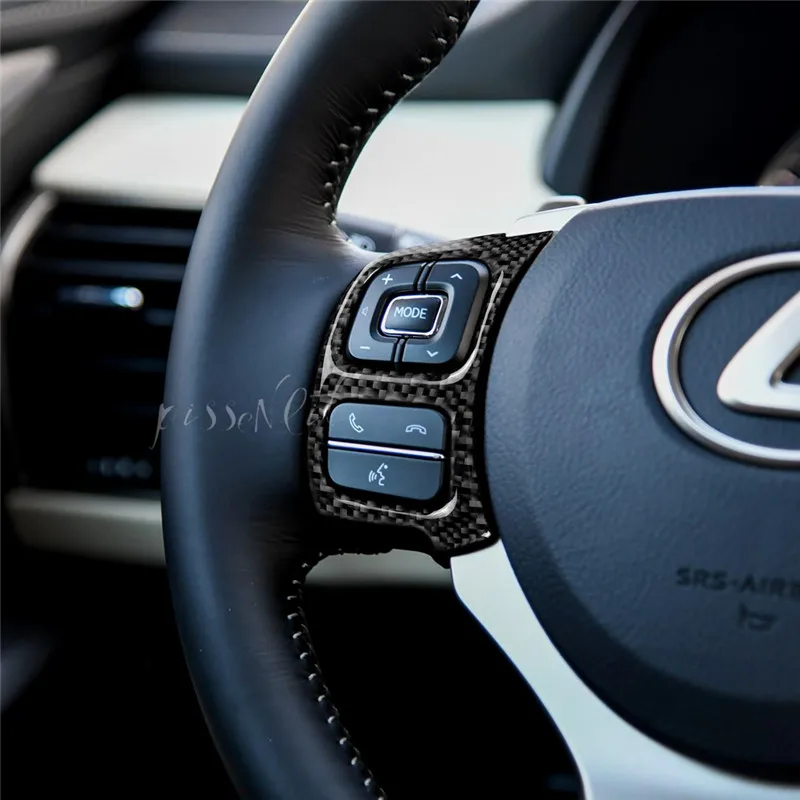 Углеродное волокно Автомобильный руль кнопка декоративный автомобильный стикер для Lexus IS250 300H авто интерьер автомобиля Средства для укладки волос