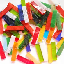 200 шт./500 г/лот, Стекло полосы, мозаика искусства, ремесло материал, DIY аксессуары, украшение дома. wholesale.4x1cm