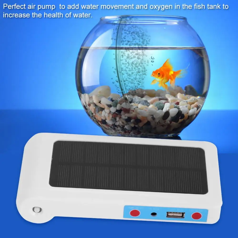 DC5V USB кислородный генератор на солнечных батареях водонепроницаемый аэратор